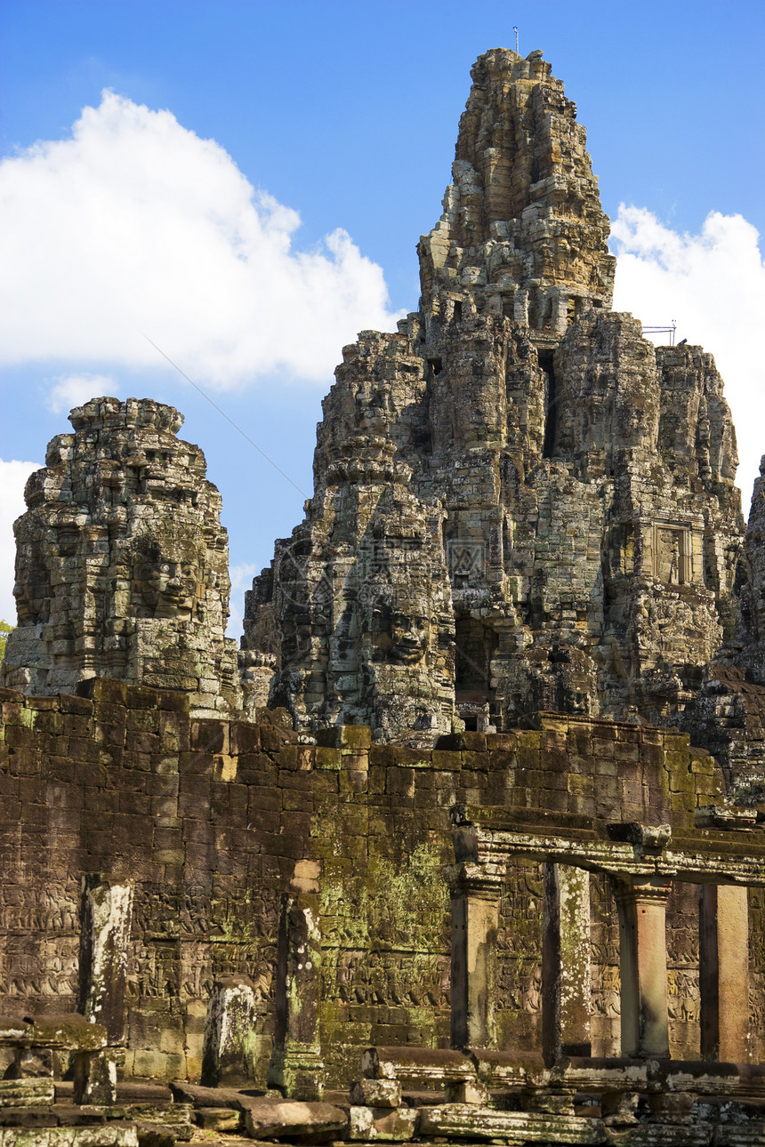 柬埔寨吴哥托姆世界纪念碑旅游建筑建筑学考古学地标雕刻遗产崇拜图片