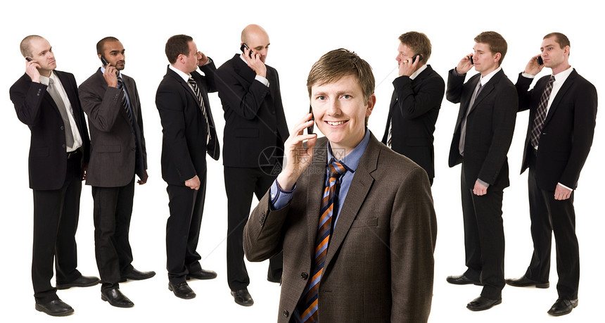 当着球队的面打电话的人老板业务镜头套装经理报酬团队手机男性商业图片