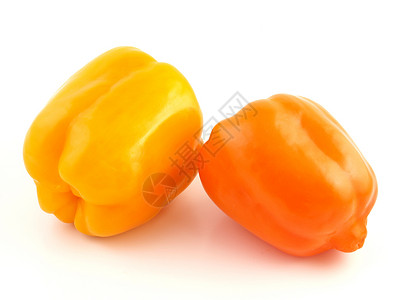 橙和黄胡椒香料胡椒烹饪食物黄色蔬菜辣椒橙子背景图片