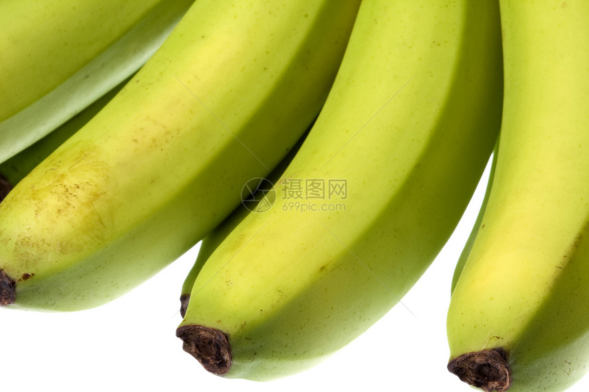孤立的绿色香蕉饮食零食营养市场小吃甜点水果热带团体食物图片