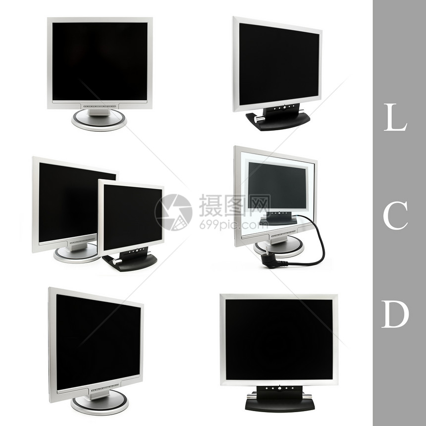 监视器设置控制板工具合金插头屏幕电子纯平拼贴画电缆成套图片