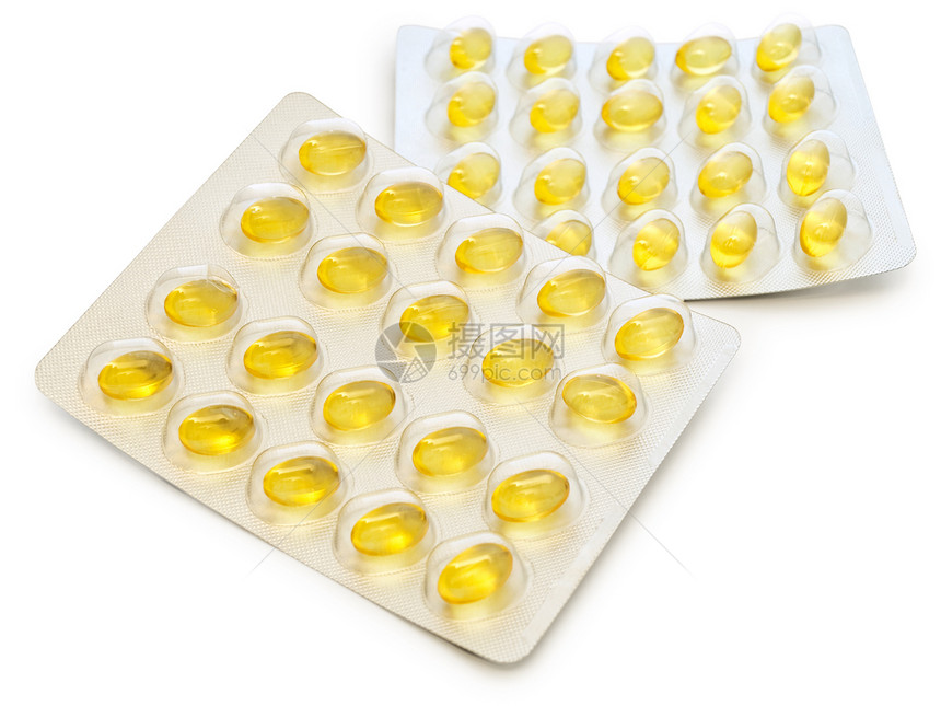 鱼油类药丸产品营养医疗胶囊治疗药品饮食健康制药黄色图片