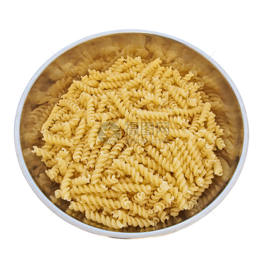 碗中意大利面营养食品螺旋食物黄色图片