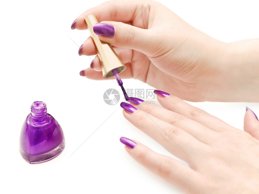 修指甲女性瓶子治疗指甲油美甲搪瓷抛光手指化妆品外貌图片