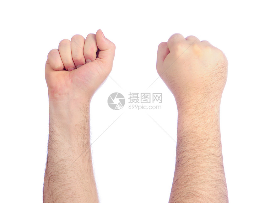 男性手数倒数身体手势拳头一部分拼贴画剪辑白色商业棕榈图片