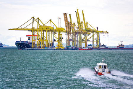 巴特沃斯港口船只贸易航程大部分卸载出口后勤船运集装箱码头旅行背景