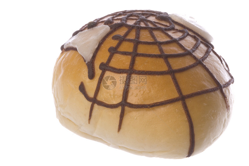 孤立的蜘蛛包棒子馒头小麦宏观面包棕色网络包子食物早餐图片