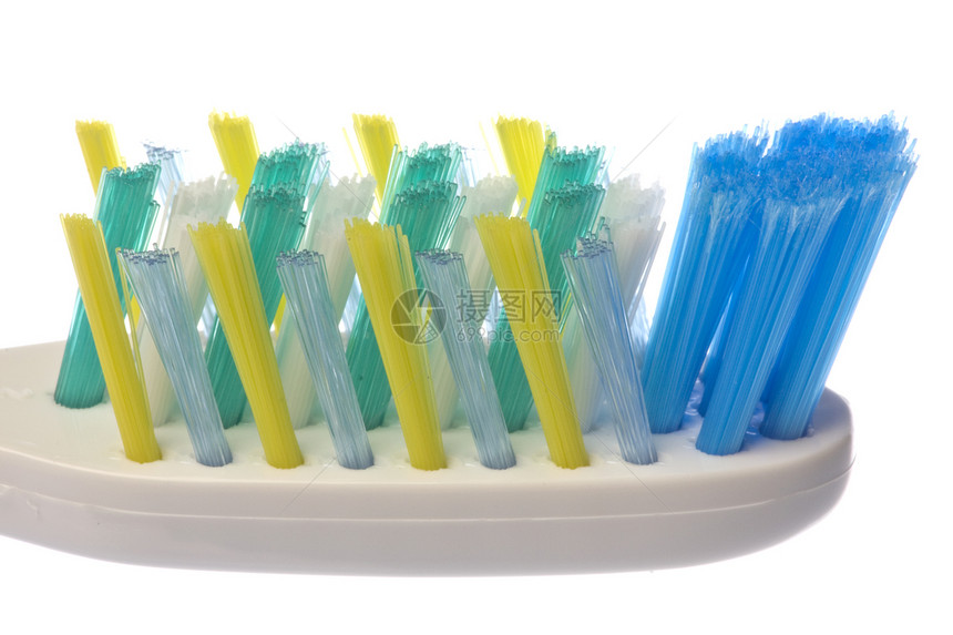孤立的牙刷牙科预防牙齿打扫洗手间画笔宏观口服牙医塑料图片