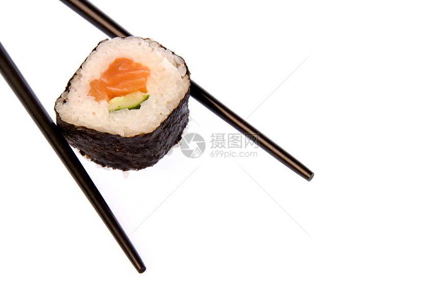 寿司加筷子食物文化传统美食餐厅午餐海鲜图片