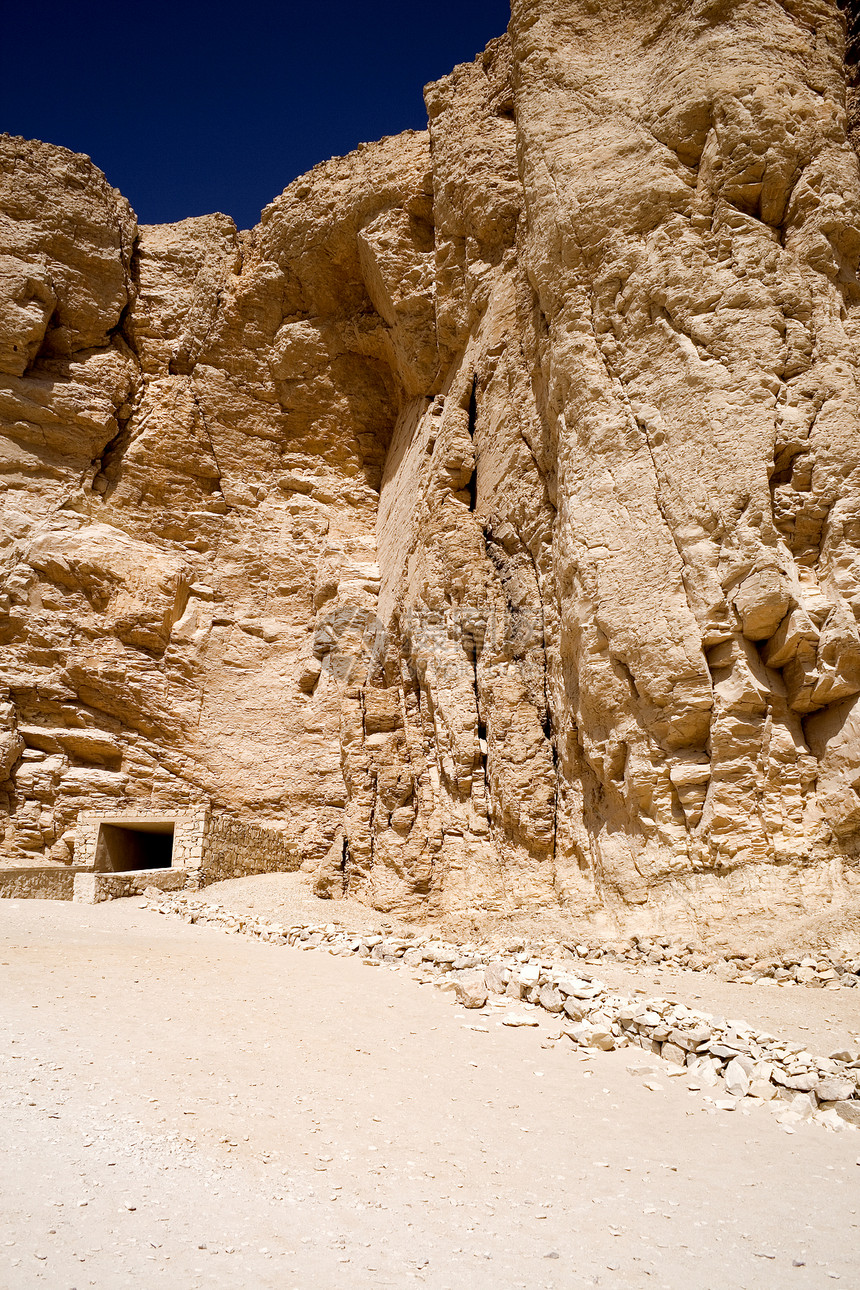 国王河谷考古学历史王国岩石悬崖入口沙漠建筑学寺庙纪念碑图片