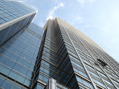 金丝雀码头塔玻璃摩天大楼高清图片