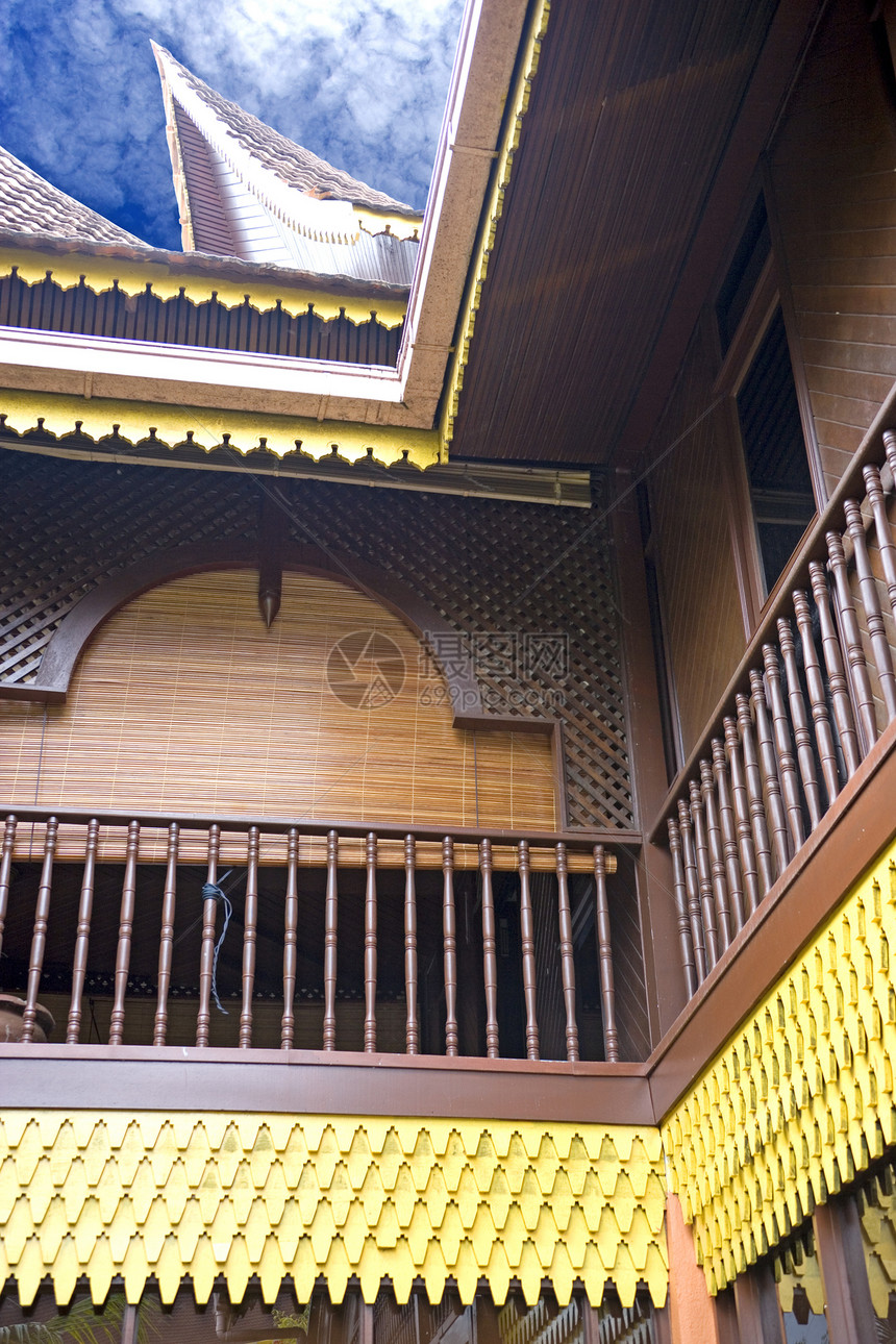传统的马来西亚传统建筑结构Name木头旅行马来语窗户建造构造乡村文化遗产历史图片