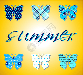 蝴蝶夏季模式背景图片