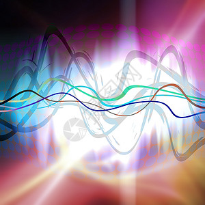 音频线条图形化音频波形歌曲活力均衡器矩阵插图线条正方形音乐播放器脉冲震动背景