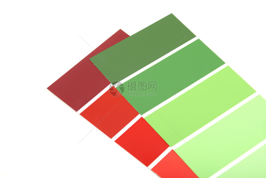 油漆样本设计师卡片打印调色板绿色染色画家红色图表图片
