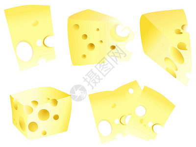 奶酪废料美食食物黄油产品插图农场小吃黄色背景图片