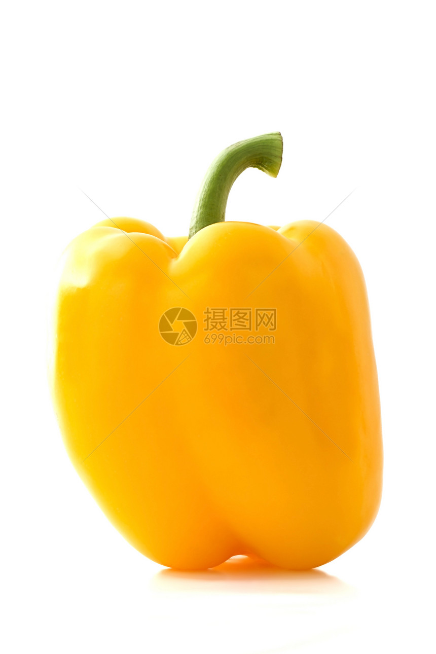 一个黄色辣椒白色蔬菜食物胡椒红辣椒水果营养图片