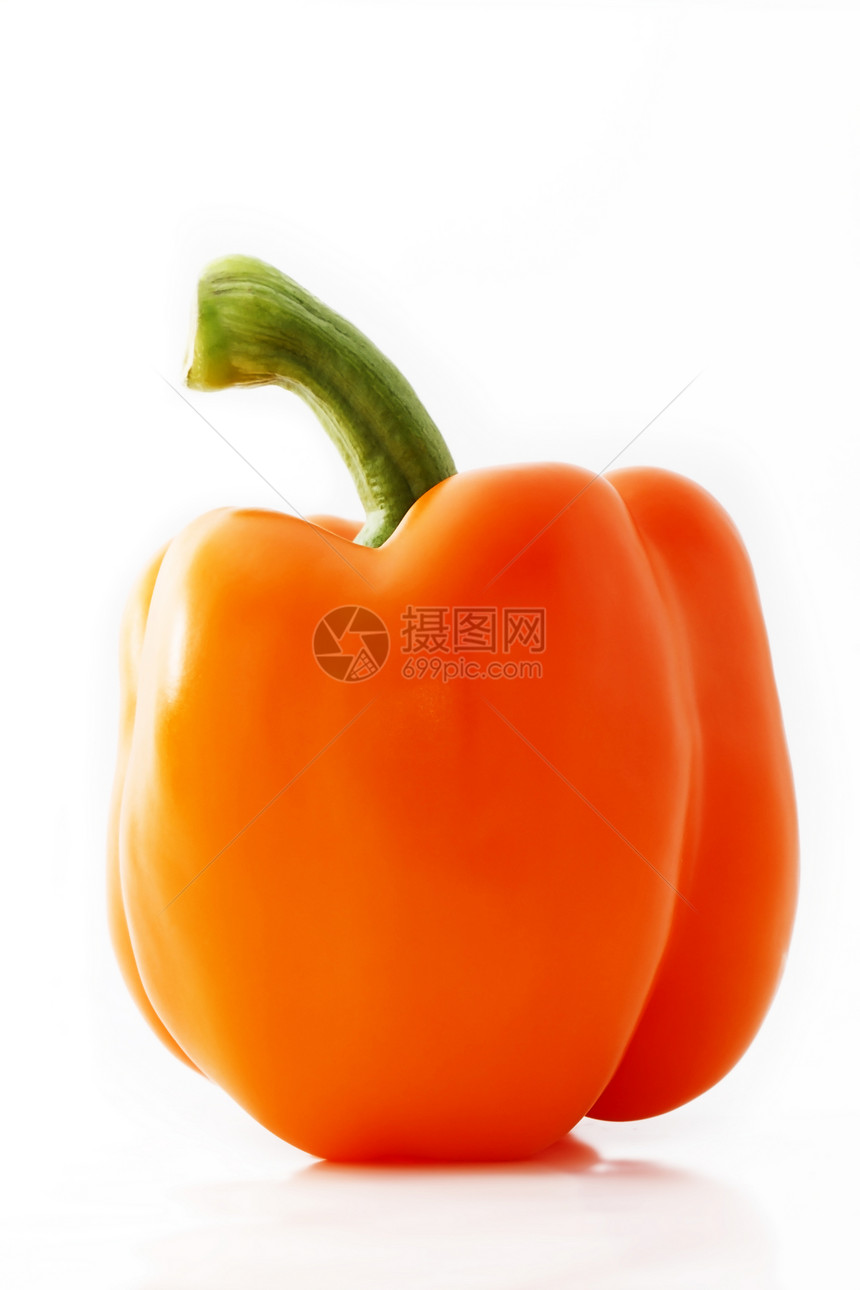 一个橙红辣椒图片