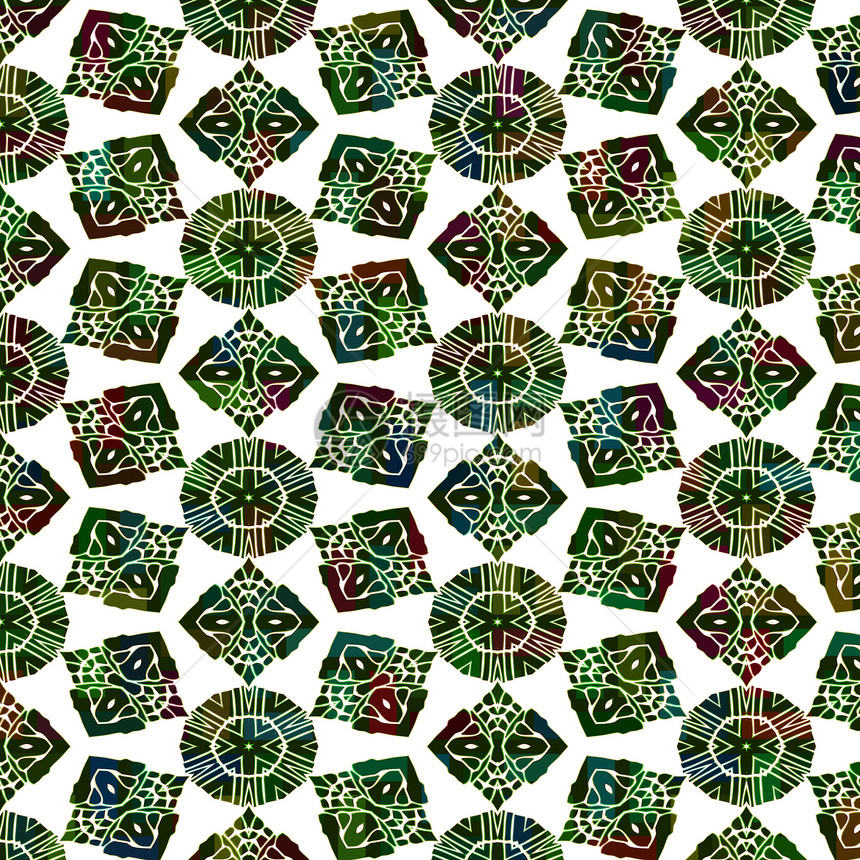 绿色本地绿色模式绘画格子被子水平艺术文化原住民毯子墙纸材料图片
