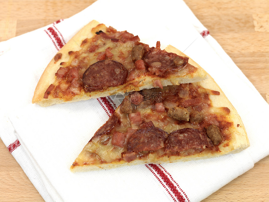 新鲜披萨用餐火腿美食营养饮食育肥食物餐厅午餐洋葱图片