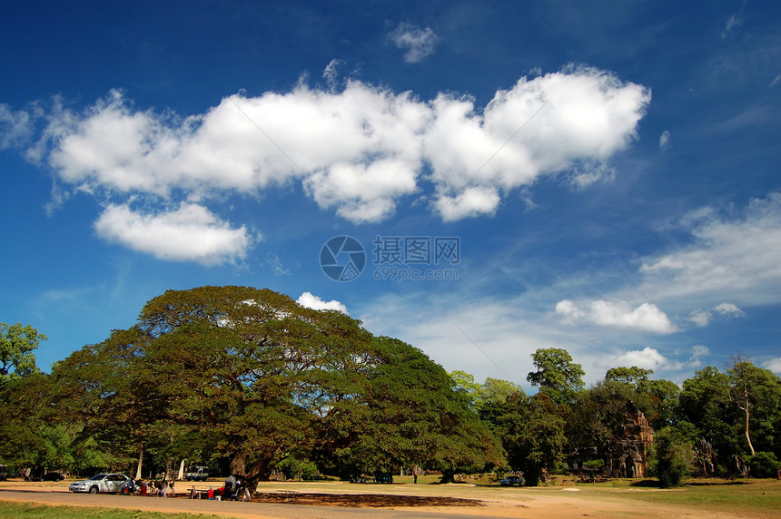 孔波迪亚天景崇拜收获天堂历史性寺庙考古学棉布地标天气风景图片