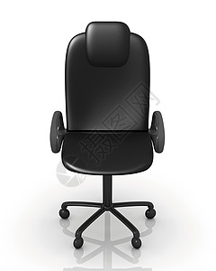 办公室主席     黑皮革白色公司材料织物面料座位纺织品家具黑色椅子背景图片