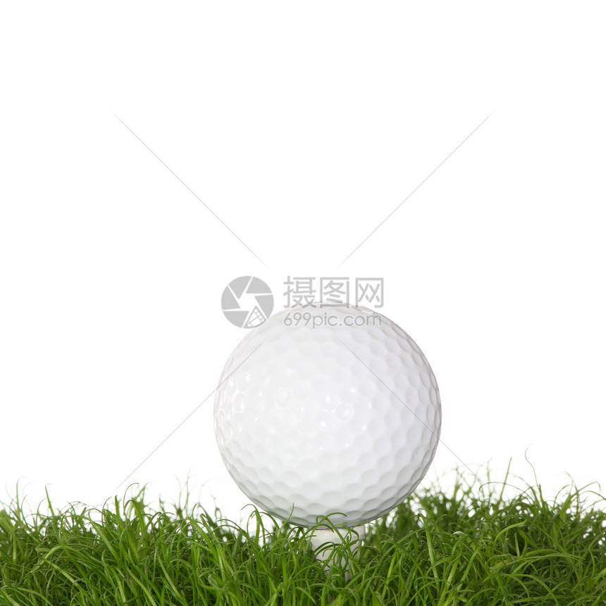 草地上的高尔夫球竞赛光泽度圆圈休闲宏观娱乐游戏艺术白色爱好图片
