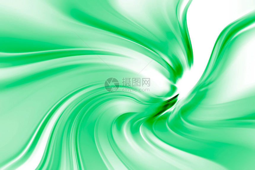 抽象绿色绿光背景创造力海浪电脑液体展示曲线活力力量优雅插图图片