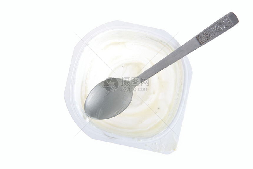 空酸奶汤勺食物奶油勺子小吃生活甜点产品药品厨房饮食图片