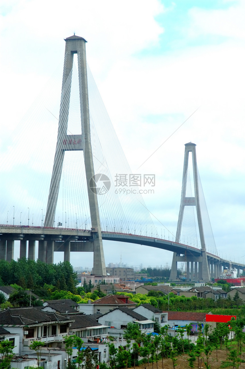 Xupu桥 上海市中心地标电缆运输城市房子建筑学建筑天际旅游图片