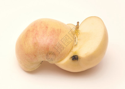 苹果一半水果食物生活剖面图黄色方式背景图片