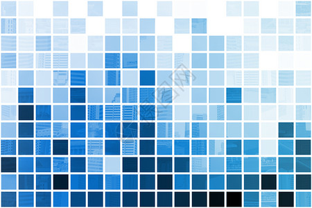 蓝色简化和微量主义摘要立方体正方形建筑互联网人心数据推介会建筑学网格墙纸背景图片