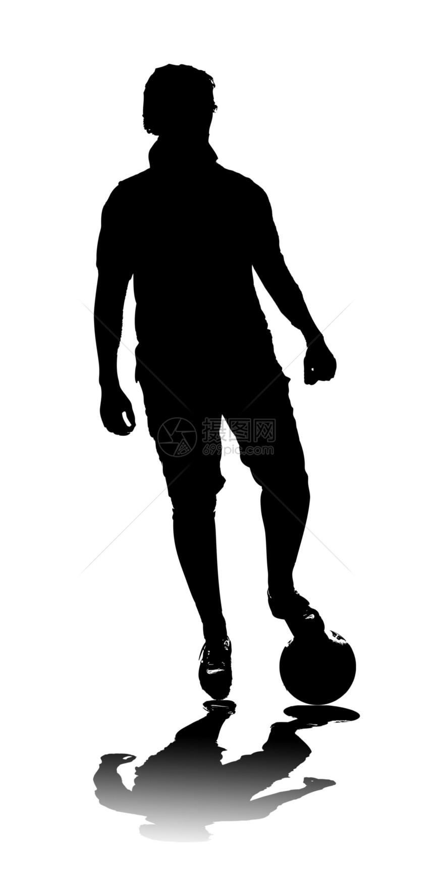 足球运动员的月光玩家世界黑色锦标赛插图运动白色图片