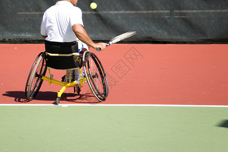 残疾人轮椅网球主席男性竞争者国际锦标赛火柴椅子冠军训练运动竞赛障碍背景图片