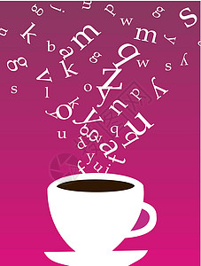 加奶咖啡咖啡杯加字母设计图片