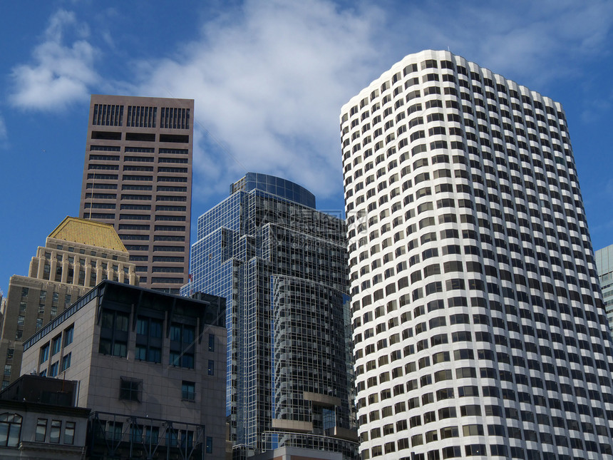 波士顿全景工艺景观港口建筑学商业旅游摩天大楼天空航行图片