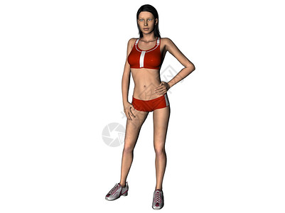 女运动员白色女性游戏插图运动背景图片