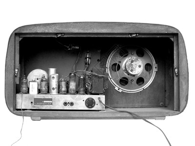 五十年代旧调频无线电调音器播送电子产品音乐天线背景