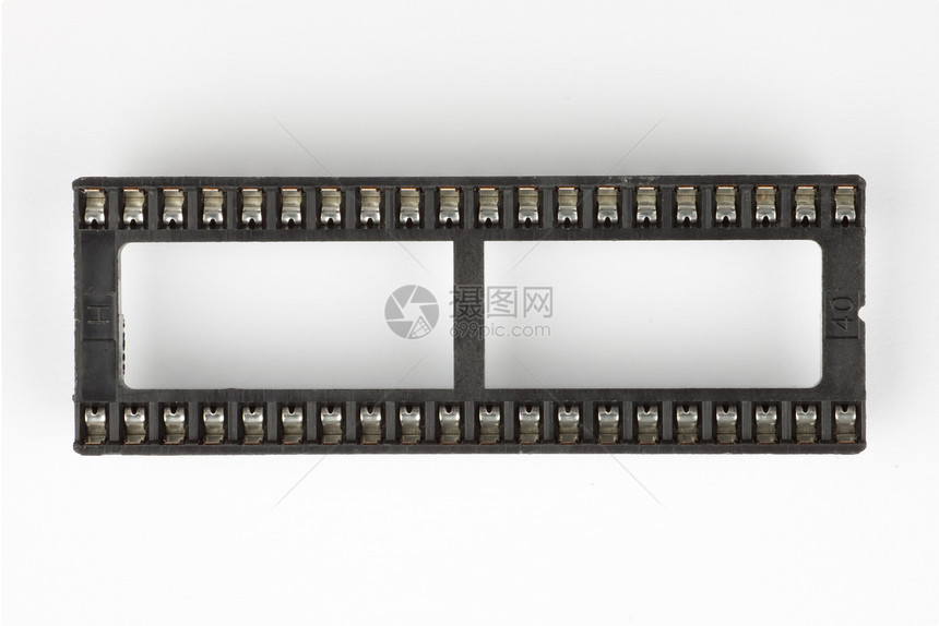 IC 套接字别针插座集成电路电脑芯片电子电子产品白色图片