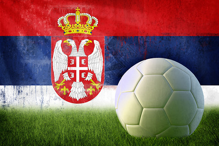 塞尔维亚足球板墙背景图片