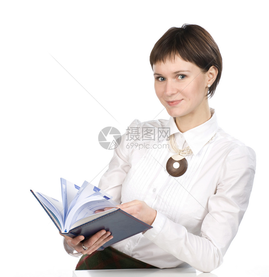 青年妇女眼睛白色女孩办公室人士老师女性微笑商务商业图片