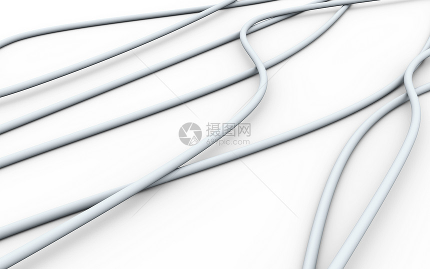 电缆技术力量网络数据纤维电子曲线火线金属白色图片