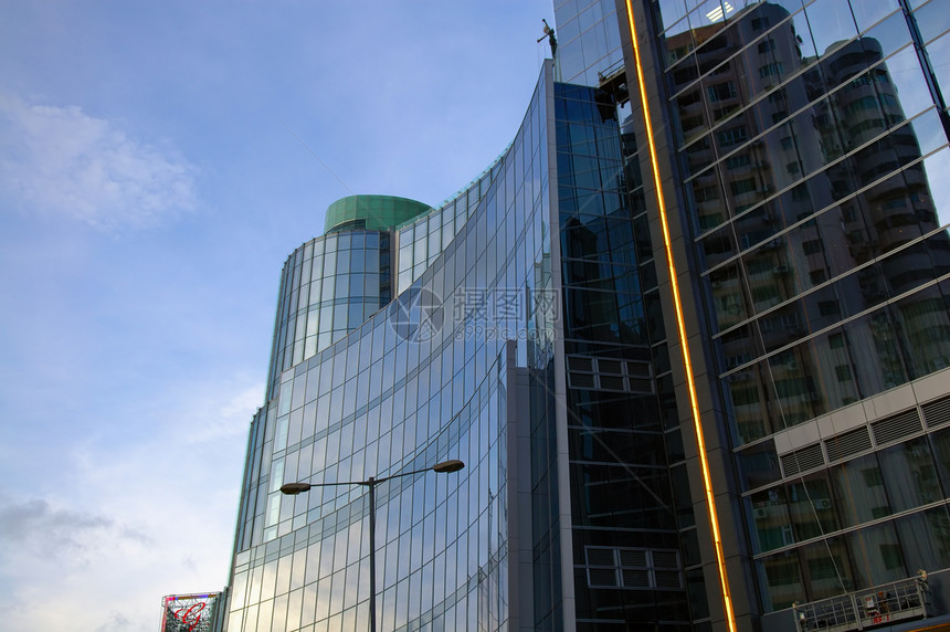 商业建筑建设市中心贸易城市高楼财产金融公司窗户蓝色银行图片
