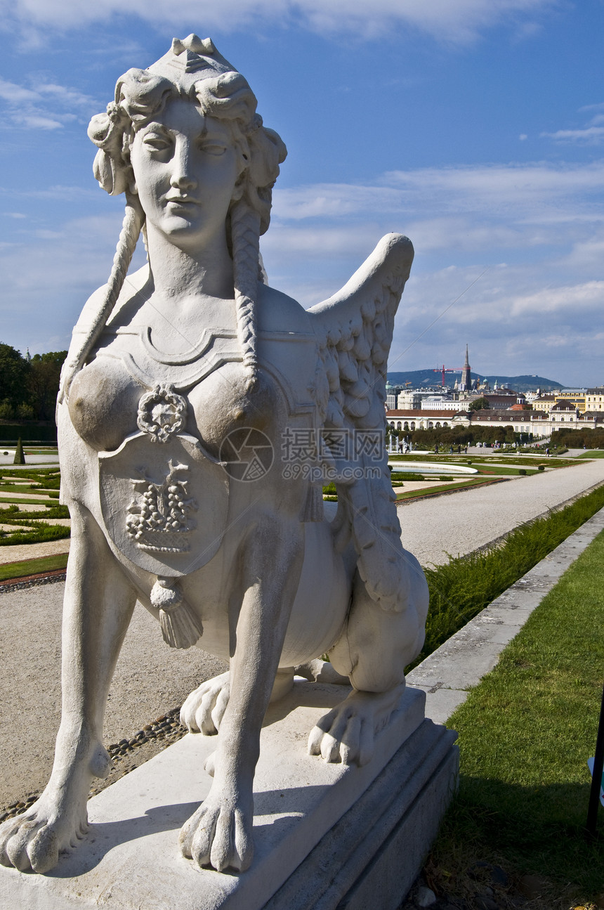 贝尔韦迪雷历史蓝色城市雕像首都住宅天空艺术旅行花园图片