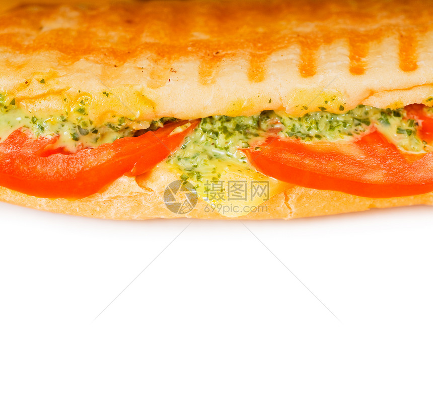 帕尼尼三明治火箭美食草本植物炙烤饮食早餐蔬菜叶子营养宏观图片