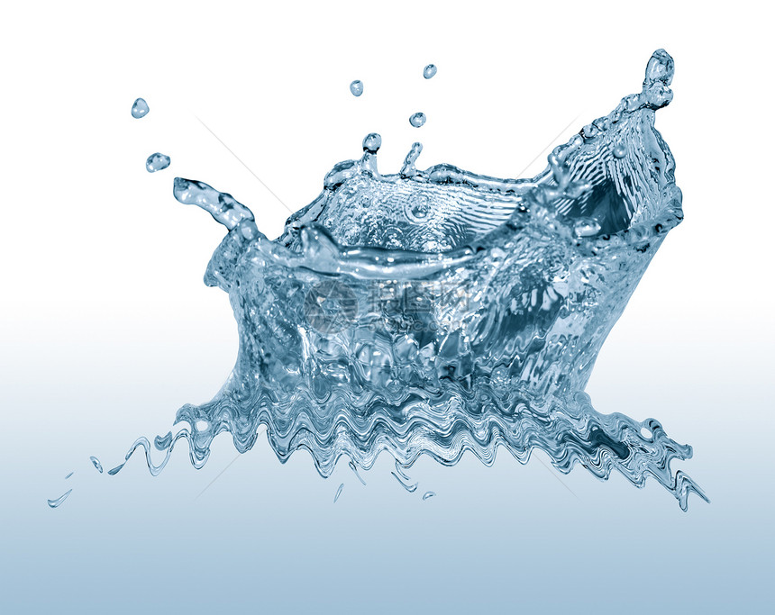 水喷溢饮料自然气泡饮食口渴元素液体设计蓝色图片