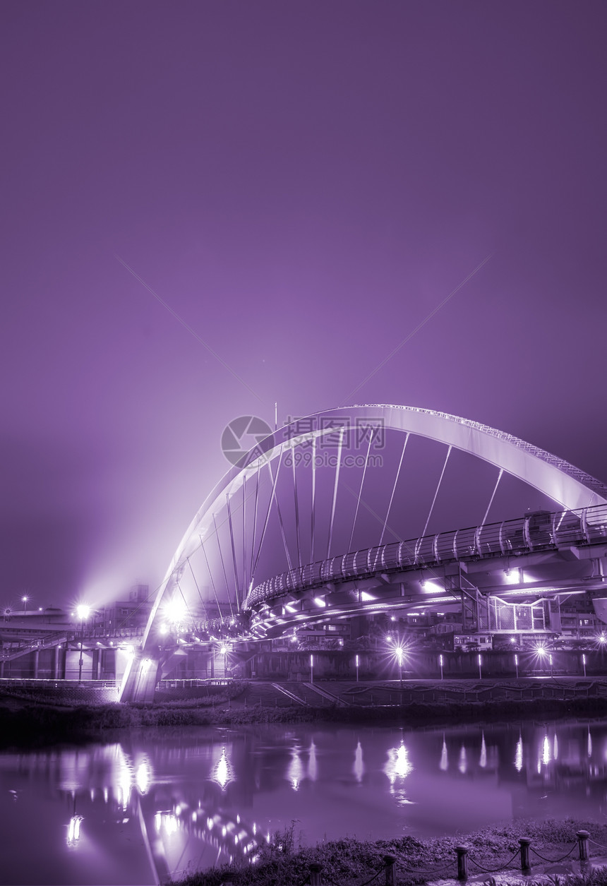 彩色桥梁景观首都旅行镜子办公室港口地标反射交通天空图片