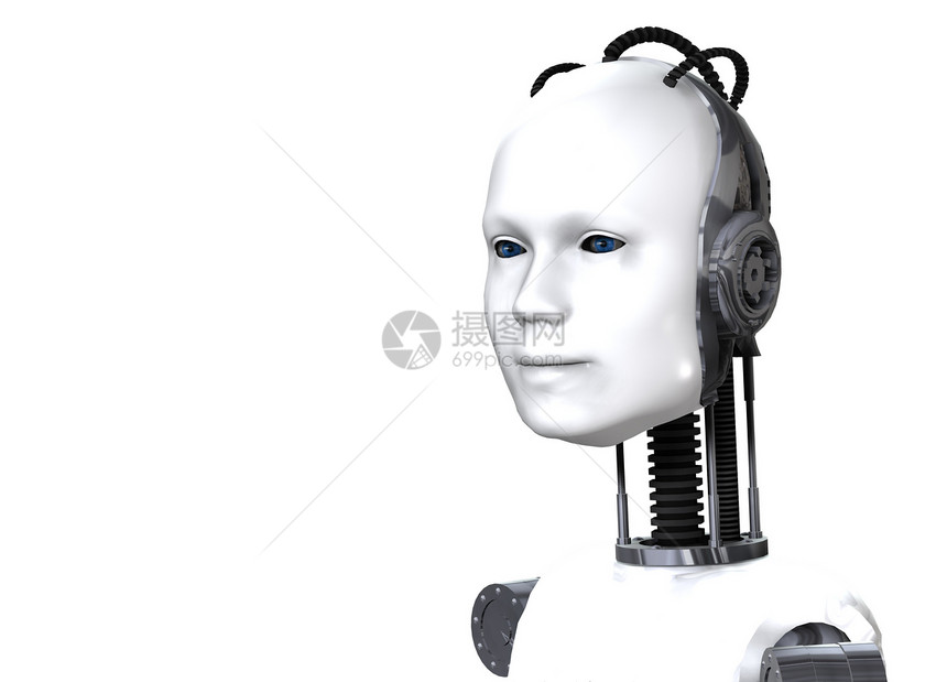 女机器人情绪化技术鼻子情感机械女士女性自动机机器图片