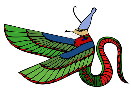 埃及恶魔插图阴间面具幻影生命艺术文字宗教历史象形插画