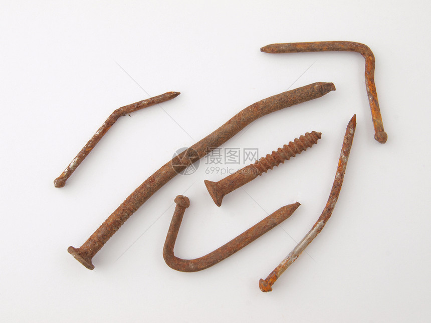 指甲钉老化白色腐烂生活螺丝木工棕色工具装置图片